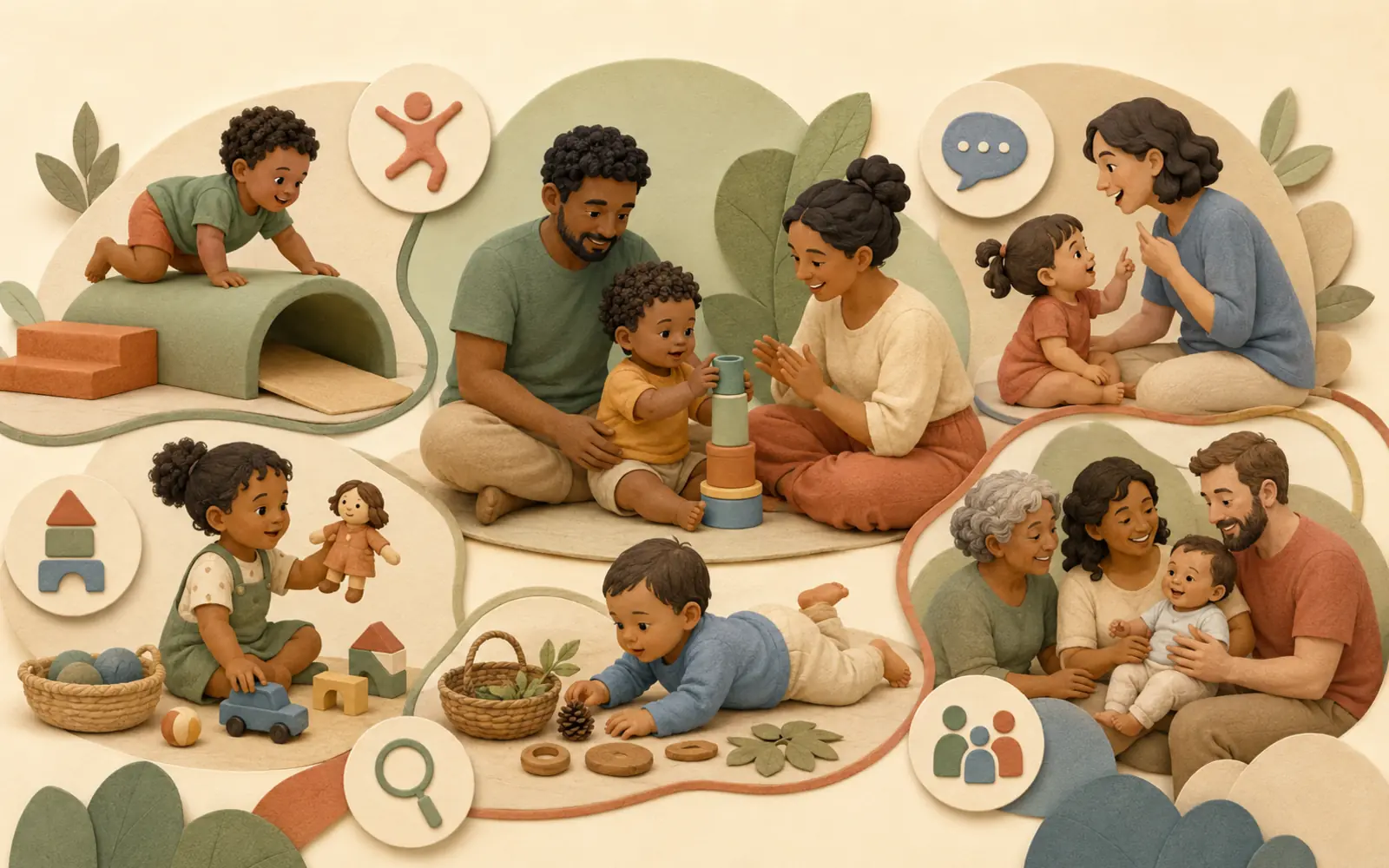 Mapa visual de áreas integradas do desenvolvimento infantil