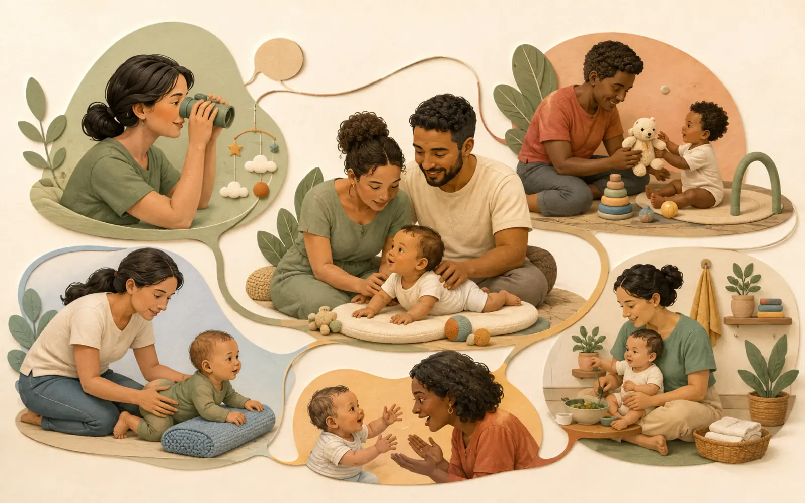 Mapa visual de orientações à família na estimulação precoce
