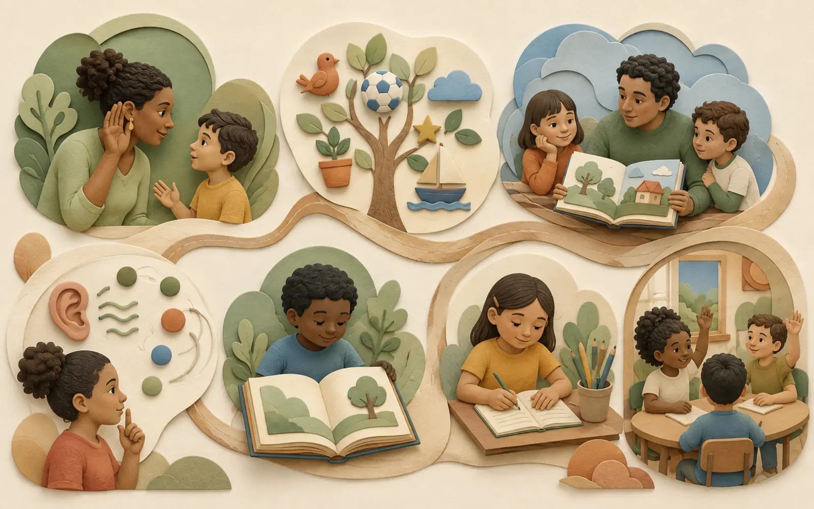Mapa visual de linguagem e aprendizagem no contexto escolar