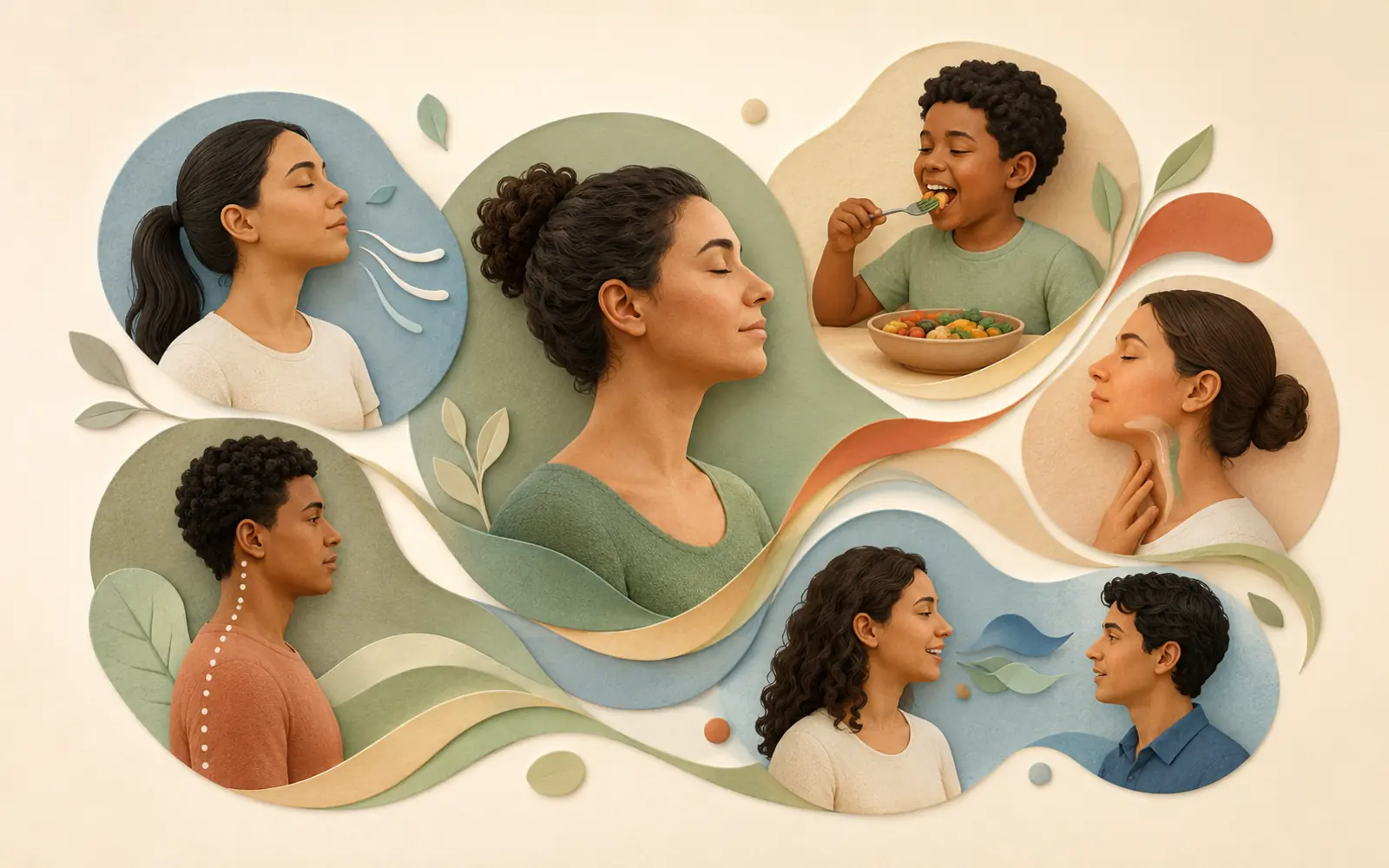 Mapa visual das funções do sistema orofacial