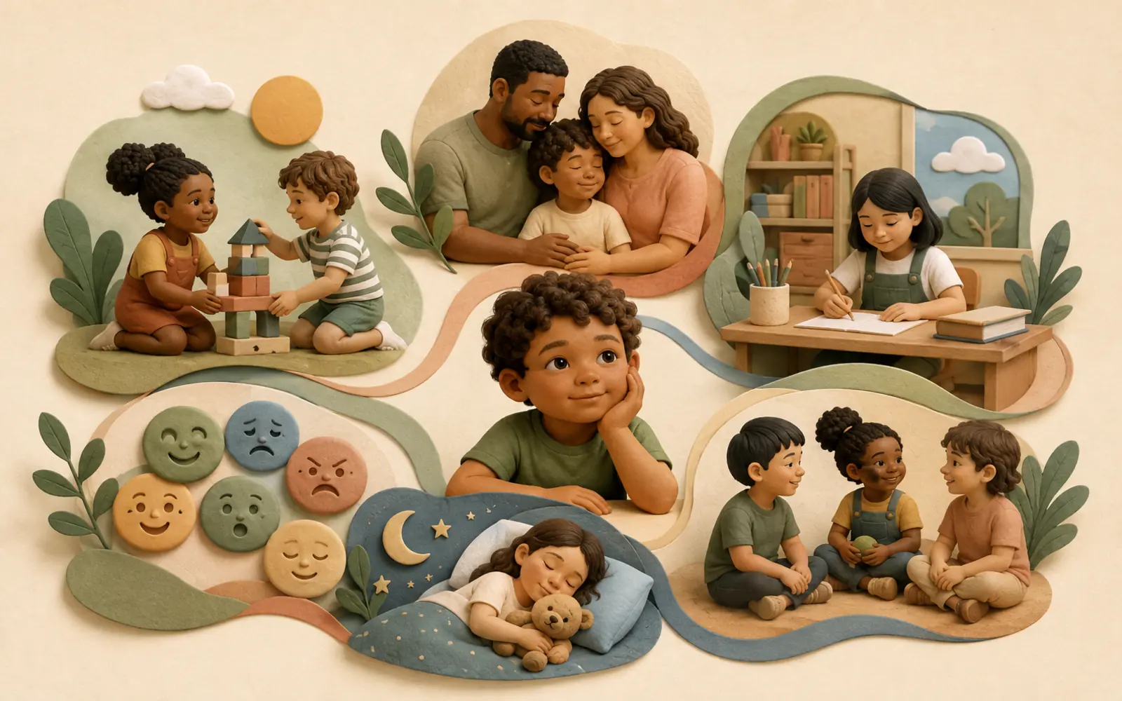Mapa visual dos contextos observados na Psicologia Infantil