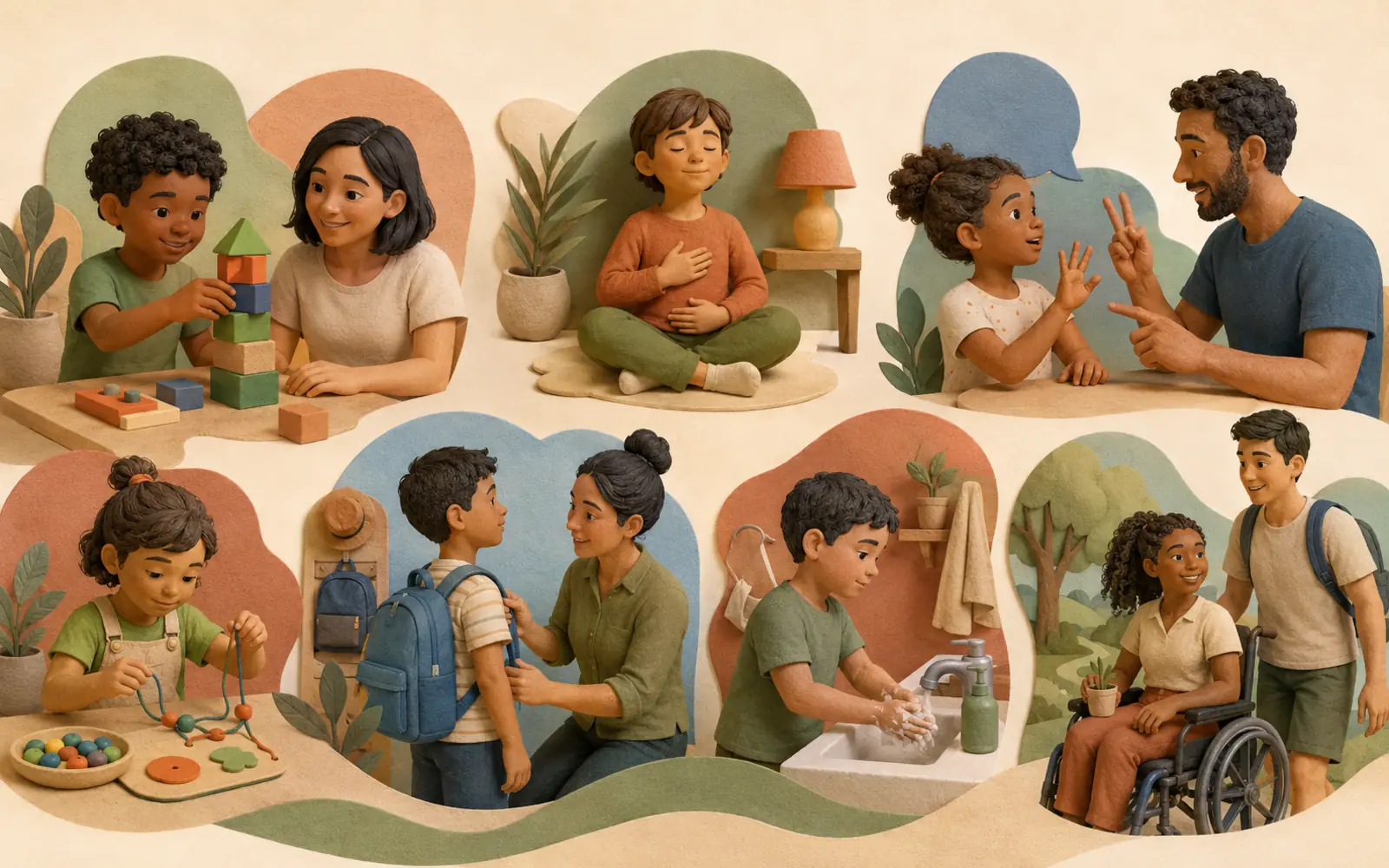 Ilustração sobre regulação, autonomia e participação na síndrome do X frágil